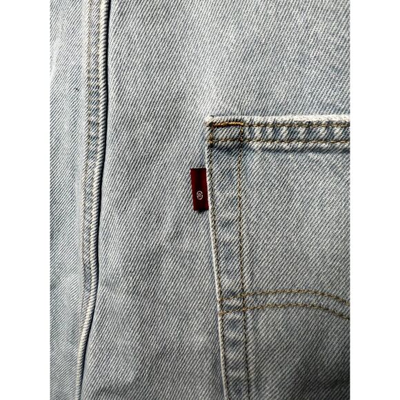 Levi's Women's Vintage Overalls Blue light Wash Stone Shadow Design SZ L: NWT - Picture 14 of 16